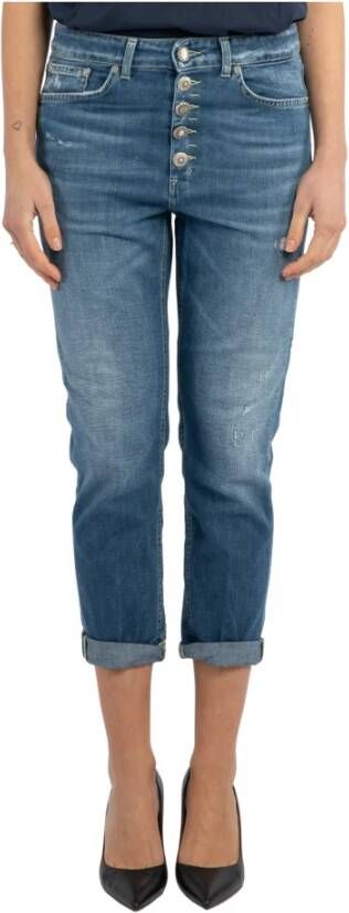 Dondup Cropped Jeans Blauw Dames