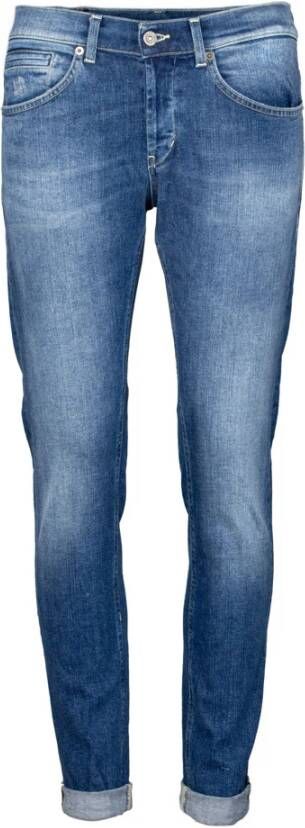 Dondup Cropped Jeans Blauw Heren