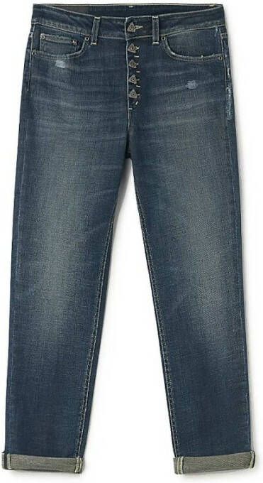 Dondup Cropped Jeans Blauw Heren