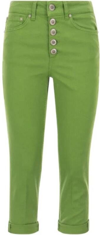 Dondup Cropped Jeans Groen Dames