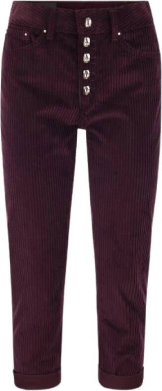 Dondup Cropped Jeans Rood Dames
