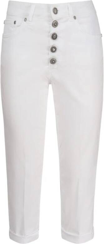 Dondup Stijlvolle Cropped Jeans White Dames