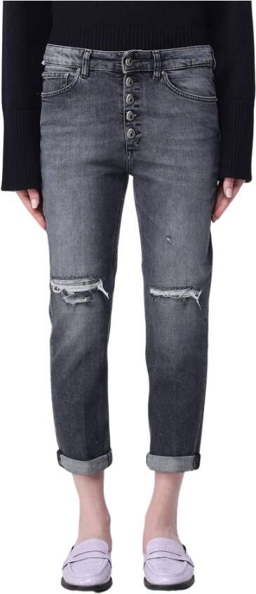 Dondup Cropped Jeans Zwart Dames