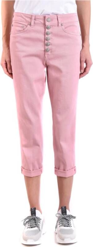 Dondup Blush Pink Cropped Denim Jeans Pink Dames