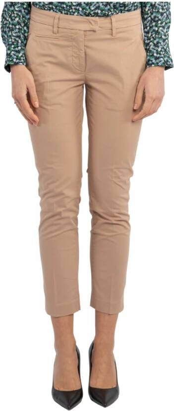 Dondup Slim-Fit Witte Broek Pink Dames