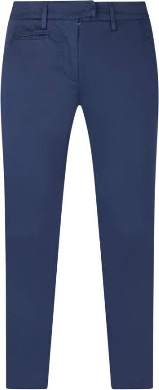 Dondup Slim-Fit Cropped Broeken Blue Dames