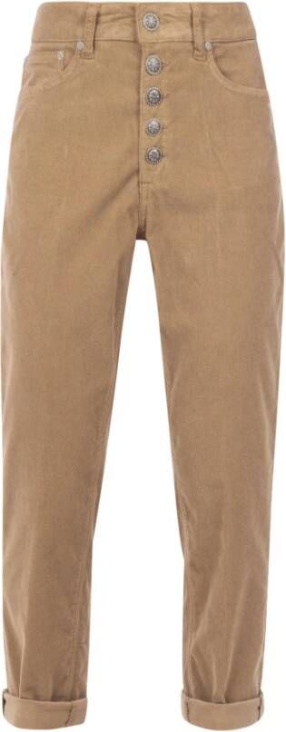 Dondup Cropped Trousers Bruin Dames