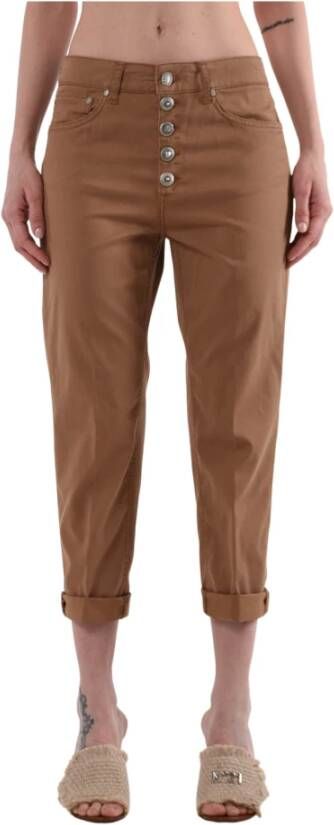 Dondup Cropped Trousers Bruin Dames