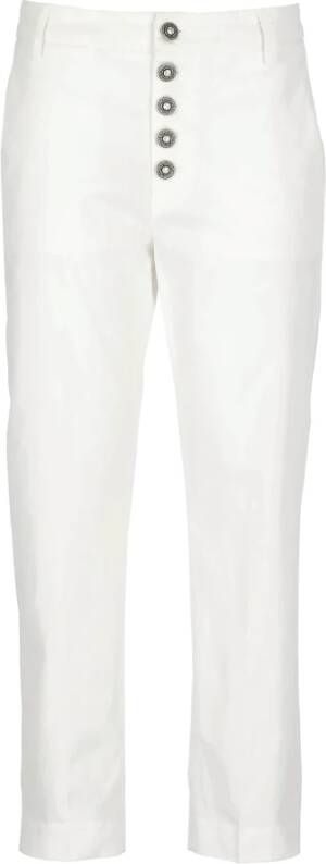 Dondup Cropped Trousers Wit Dames