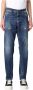 Dondup Groene Gestikte Denim Jeans met Artistieke Details Blue Heren - Thumbnail 1