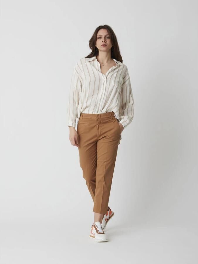 Dondup Ariel Broek Beige Dames - Foto 4