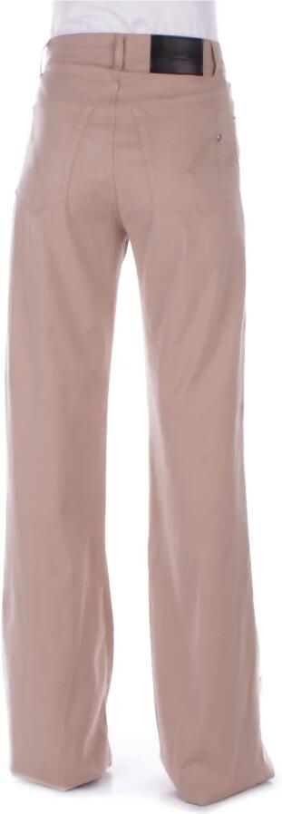 Dondup Beige Broek met Logo Achterzak Beige Dames - Foto 2