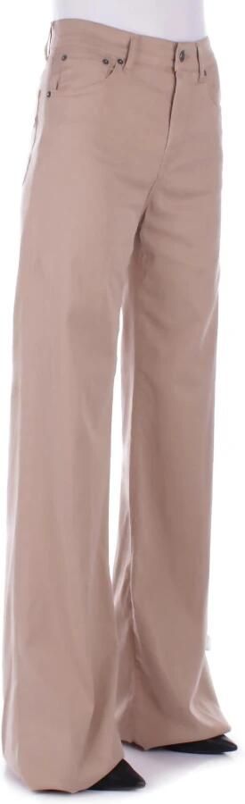 Dondup Beige Broek met Logo Achterzak Beige Dames - Foto 3
