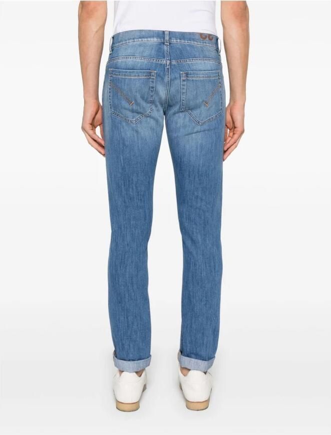 Dondup Blauwe Skinny Jeans met Riemlussen Blue Heren - Foto 4