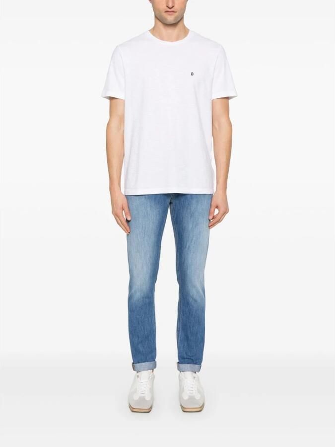 Dondup Blauwe Skinny Jeans met Riemlussen Blue Heren