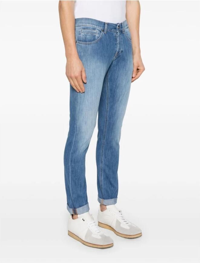 Dondup Blauwe Skinny Jeans met Riemlussen Blue Heren - Foto 5