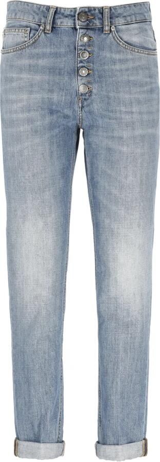 Dondup Blauwe Katoenen Jeans met Juweelknopen Blue Dames - Foto 5