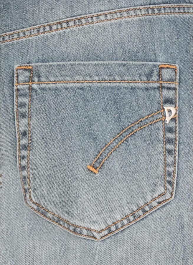 Dondup Blauwe Katoenen Jeans met Juweelknopen Blue Dames