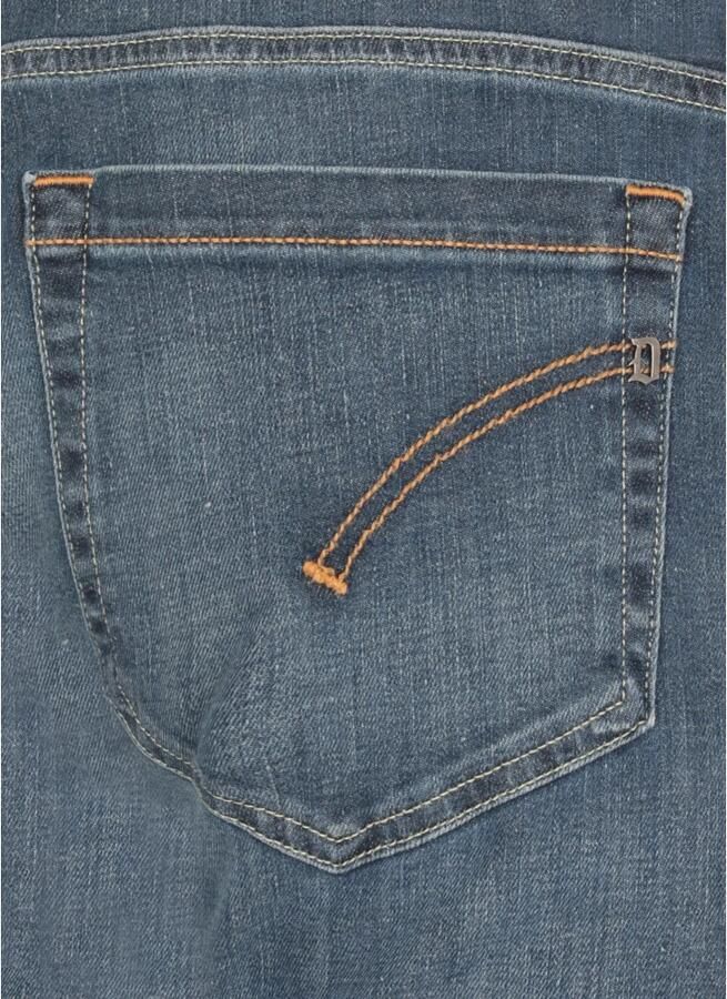 Dondup Blauwe Skinny Jeans met Metalen Monogram Blue Heren