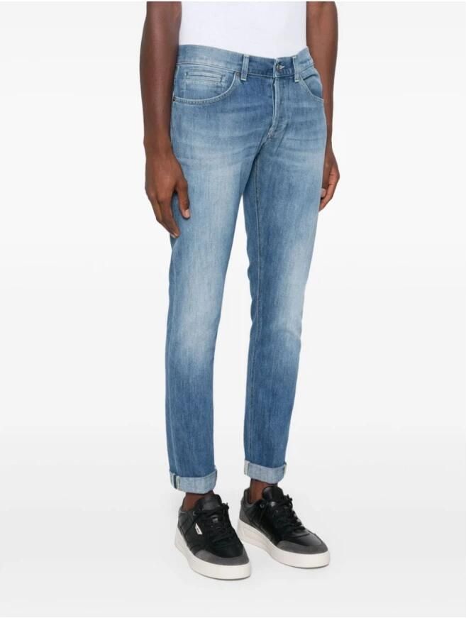 Dondup Blauwe Katoenen Jeans met Riemlussen Blue Heren - Foto 2