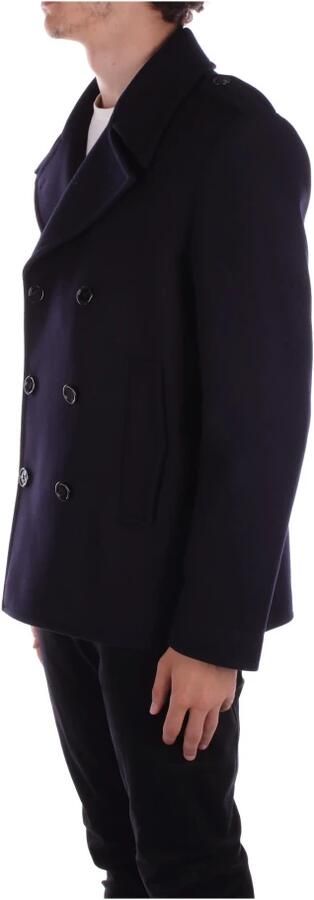 Dondup Blauwe Wollen Peacoat Dubbele Breasted Blue Heren - Foto 5
