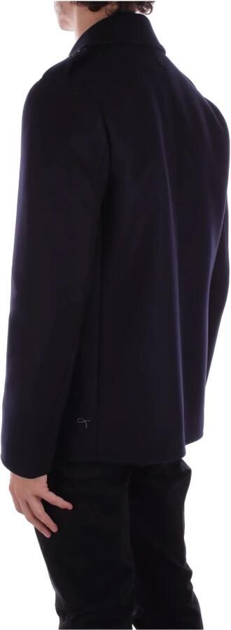 Dondup Blauwe Wollen Peacoat Dubbele Breasted Blue Heren - Foto 2