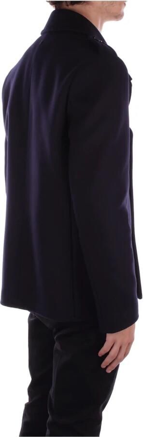 Dondup Blauwe Wollen Peacoat Dubbele Breasted Blue Heren - Foto 4