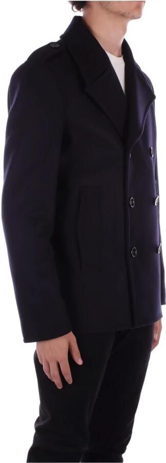 Dondup Blauwe Wollen Peacoat Dubbele Breasted Blue Heren - Foto 3