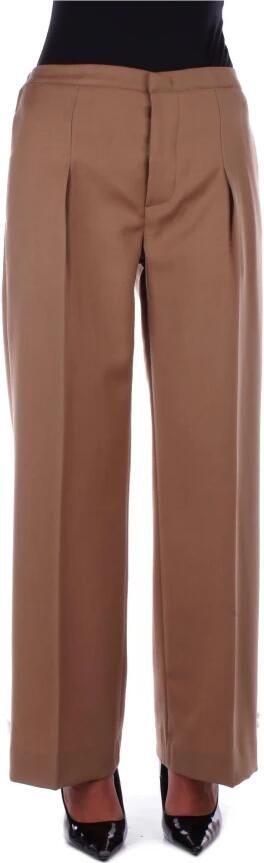 Dondup Bruine wollen broek met logo Brown Dames - Foto 5