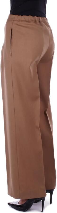 Dondup Bruine wollen broek met logo Brown Dames - Foto 2