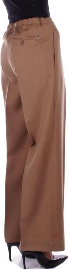 Dondup Bruine wollen broek met logo Brown Dames - Foto 3