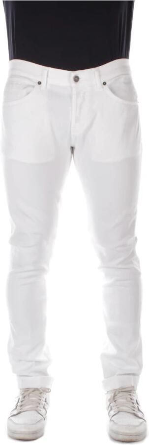 Dondup Witte Skinny-Fit Jeans met Logo Plaque White Heren - Foto 9