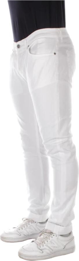 Dondup Witte Skinny-Fit Jeans met Logo Plaque White Heren - Foto 13