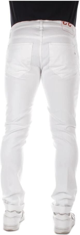 Dondup Witte Skinny-Fit Jeans met Logo Plaque White Heren - Foto 8