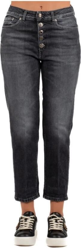 Dondup Stijlvolle Capri Jeans met decoratieve knopen Gray Dames - Foto 6