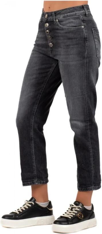 Dondup Stijlvolle Capri Jeans met decoratieve knopen Gray Dames - Foto 3