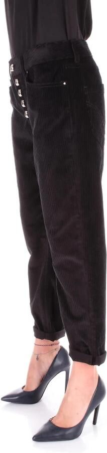 Dondup Dames Straight Broek met Logo Black Dames - Foto 3