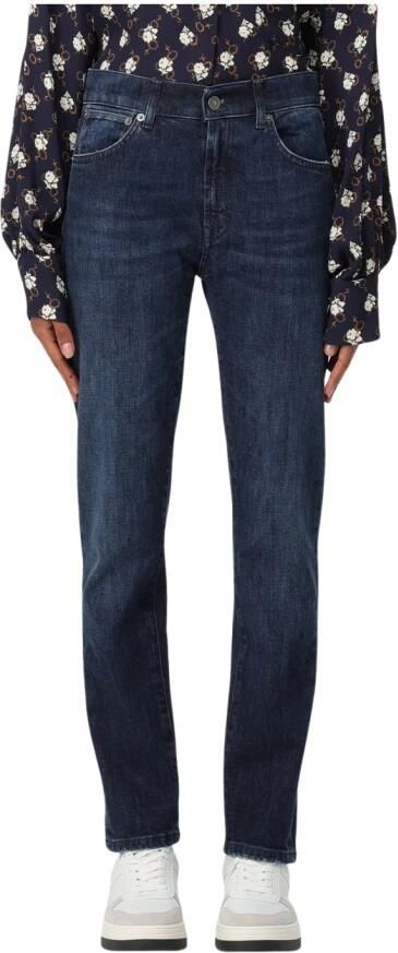 Dondup Denim Skinny Stretch Jeans met Logo Blue Dames - Foto 5