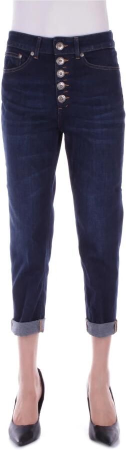 Dondup Blauwe Katoenen Jeans met Juweelknopen Blue Dames - Foto 8