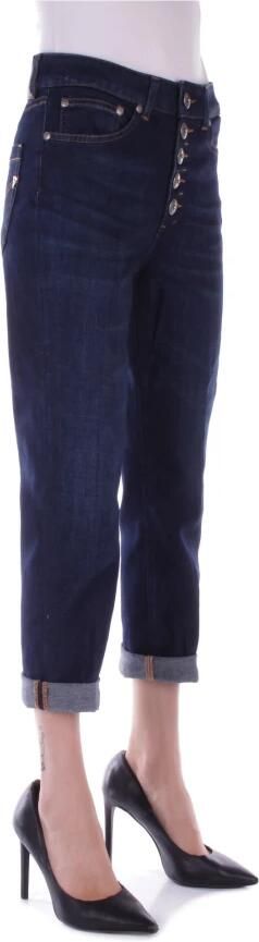 Dondup Blauwe Katoenen Jeans met Juweelknopen Blue Dames - Foto 10