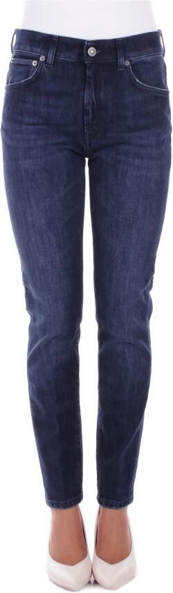 Dondup Denim Skinny Stretch Jeans met Logo Blue Dames - Foto 8