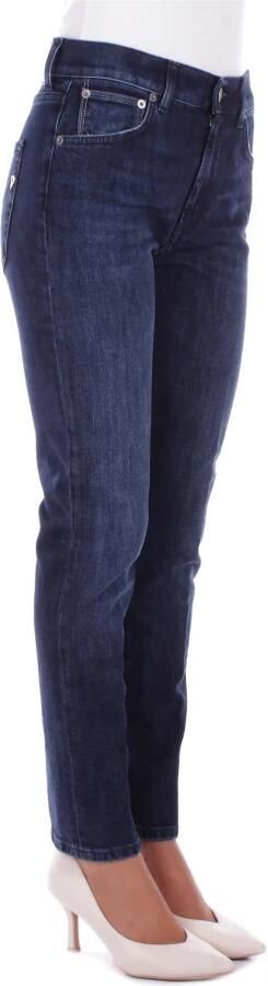Dondup Denim Skinny Stretch Jeans met Logo Blue Dames - Foto 6