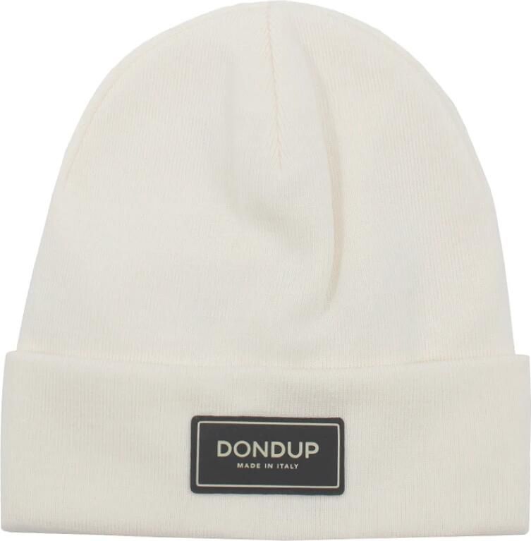 Dondup Witte wollen muts met omslag White Heren - Foto 2