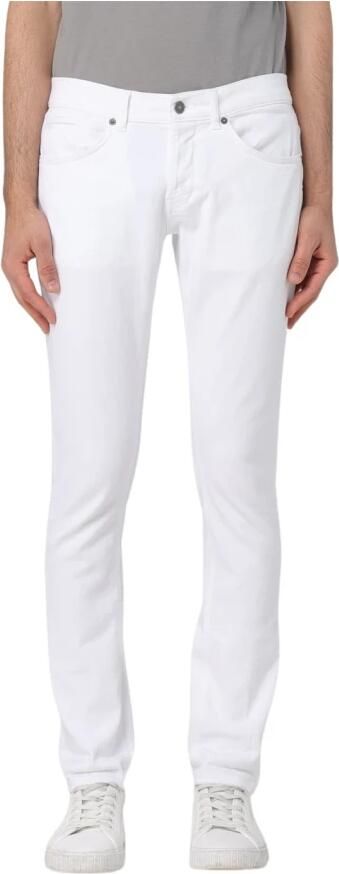 Dondup Witte Skinny-Fit Jeans met Logo Plaque White Heren - Foto 7