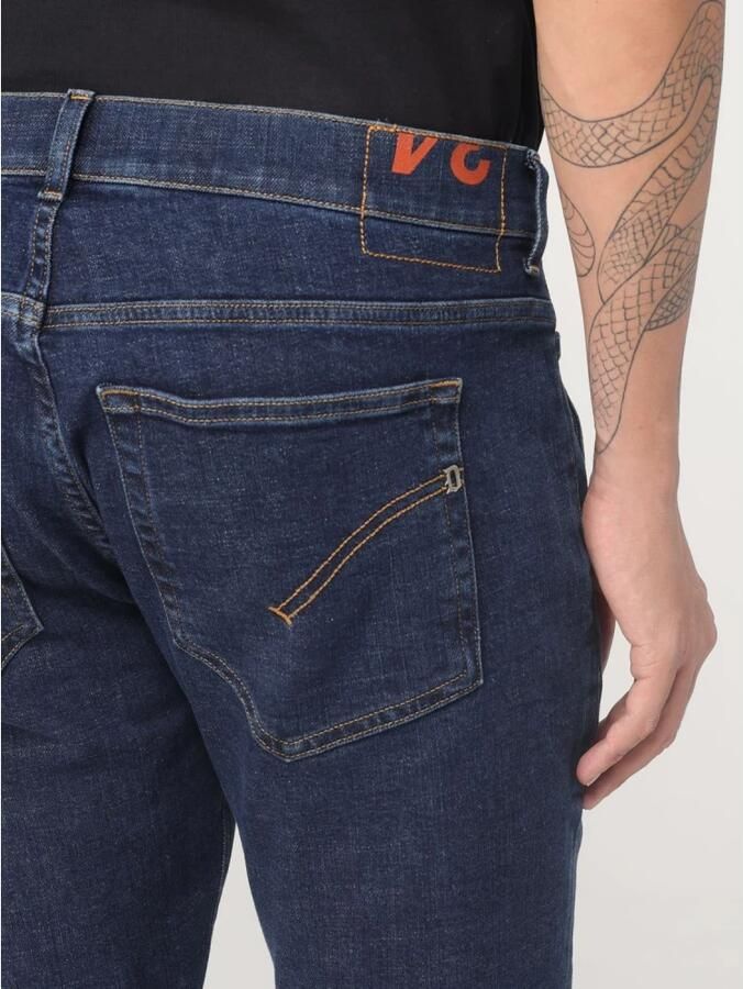 Dondup Slim Fit Denim Jeans met Logo Blue Heren