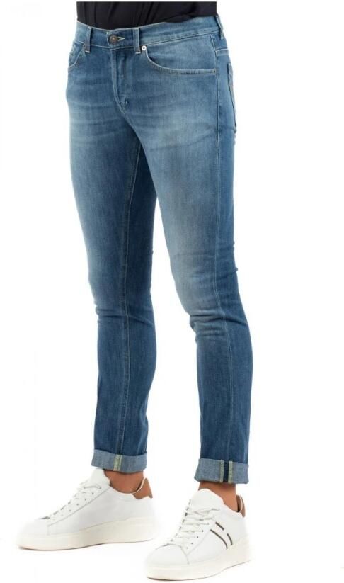Dondup Blauwe Katoenen Jeans met Riemlussen Blue Heren - Foto 3