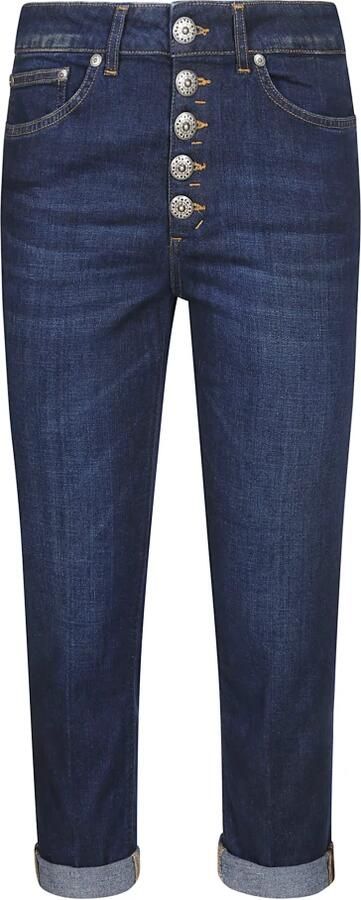 Dondup Blauwe Katoenen Jeans met Juweelknopen Blue Dames - Foto 3