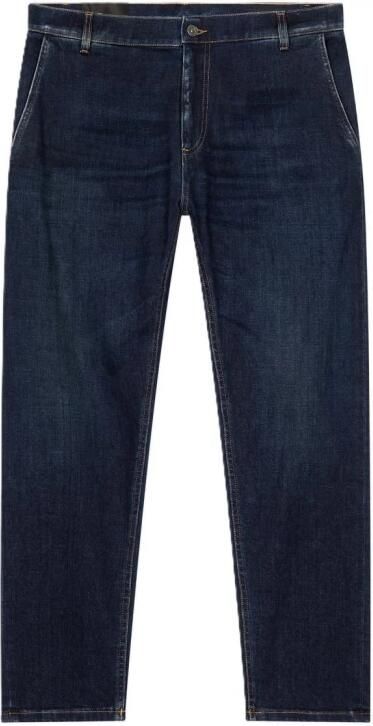 Dondup Donkere Denim Jeans Rits Knoopsluiting Blue Heren - Foto 5