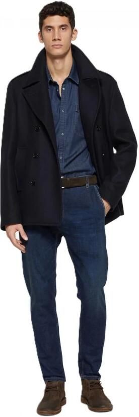 Dondup Donkere Denim Jeans Rits Knoopsluiting Blue Heren - Foto 4