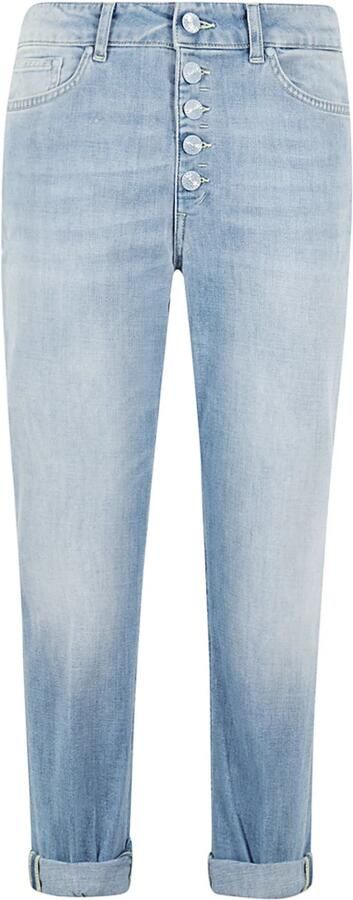 Dondup Blauwe Katoenen Jeans met Juweelknopen Blue Dames - Foto 10